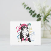 Funky Cat Kids Gift Postkarte (Stehend Vorderseite)