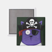 Funky Cats... Cap'n Cat Sparrow Magnet (Vorderseite/Rückseite)