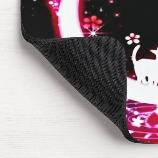 Funky Cats in Moon Garden Mousepad (Ecke)