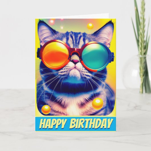 Funky Cats psychedelisches DMT-Abenteuer Karte (Vorderseite)