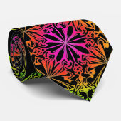 Funky chakra Design, florale boho erschreckte Geom Krawatte (Gerollt)