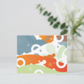 Funky Cherry Abstrakt Postcard Postkarte (Stehend Vorderseite)