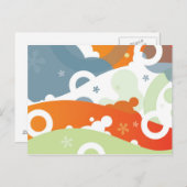 Funky Cherry Abstrakt Postcard Postkarte (Vorne/Hinten)