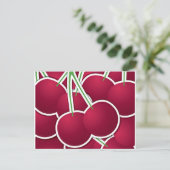 Funky cherry postkarte (Stehend Vorderseite)