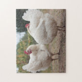 Funky Chicken Hen Hy Line Silver Brown Puzzle (Vertikal)
