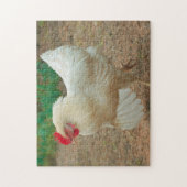 Funky Chicken Hen Hy Line Silver Brown Puzzle (Vertikal)