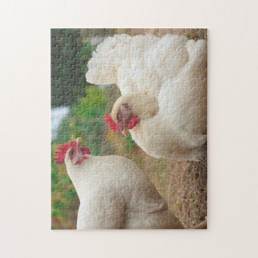 Funky Chicken Hen Hy Line Silver Brown Puzzle (Vertikal)