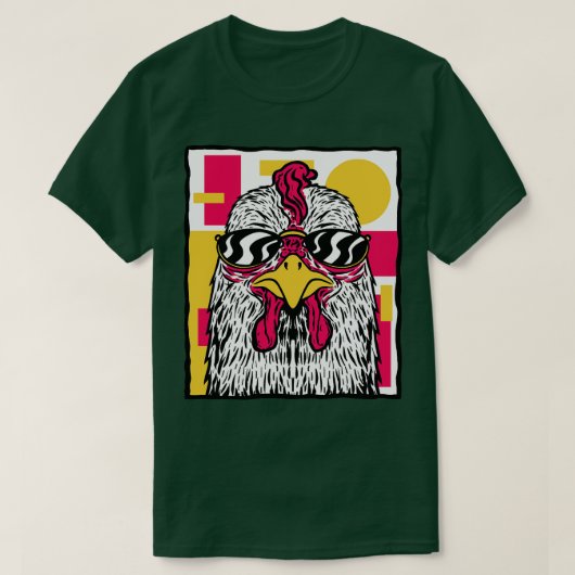 Funky Chicken Illustration T-Shirt (Design vorne)