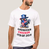 Funky Chicken in Stylish Hat T-Shirt (Vorderseite)