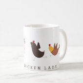 Funky-Chicken-Wahnsinn-Tasse Kaffeetasse (VorderseiteRechts)