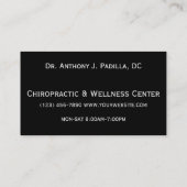 Funky Chiropractic und Wellness Visitenkarte (Rückseite)