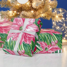 Funky Christmas Foliage Patterned Geschenkpapier