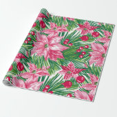 Funky Christmas Foliage Patterned Geschenkpapier (Ungerollt)