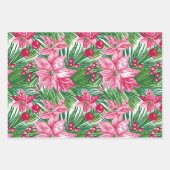 Funky Christmas Foliage Patterned Geschenkpapier Set (Vorderseite 2)