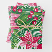 Funky Christmas Foliage Patterned  Geschenkpapier Set (Beispiel)