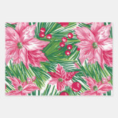 Funky Christmas Foliage Patterned Geschenkpapier Set (Vorderseite)