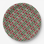Funky Christmas Pattern 2 Pappteller (Vorderseite)