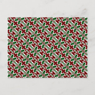 Funky Christmas Pattern 2 Postkarte