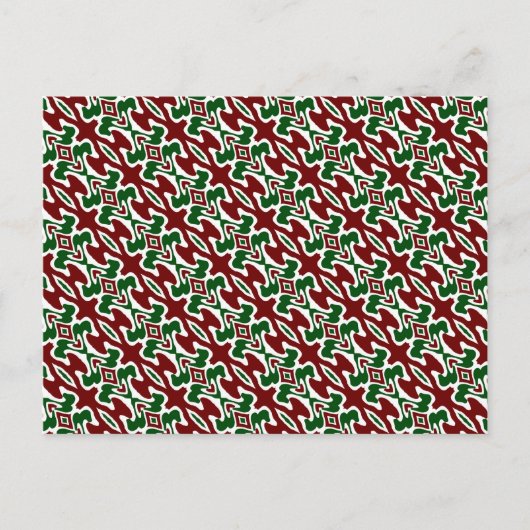 Funky Christmas Pattern 2 Postkarte (Vorderseite)