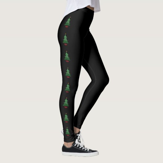 Funky Christmas Tree Sketch Leggings (Rechts)