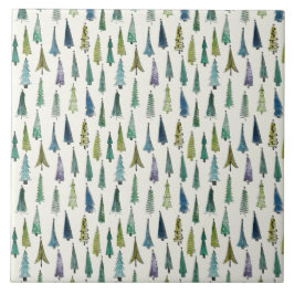 Funky Christmas Trees (Niedliche Illustrierte Kuns Fliese