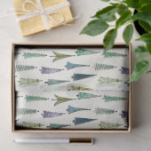 Funky Christmas Trees (Niedliche Illustrierte Kuns Seidenpapier (Geschenk)