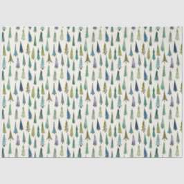 Funky Christmas Trees (Niedliche Illustrierte Kuns Seidenpapier