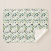 Funky Christmas Trees (Niedliche Illustrierte Kuns Sherpadecke (Vorderseite (Horizontal))