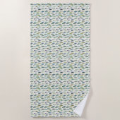 Funky Christmas Trees (Niedliche Illustrierte Kuns Strandtuch (Vorderseite)