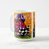 Funky Chunky Floral Chicken Personalisiert Kaffeetasse (Vorderseite Links)