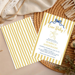 Funky Ciao Baby Hand Drawn Italian Baby Shower  Einladung