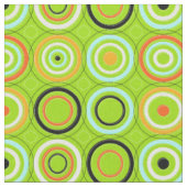 Funky Circles Green Stoff (Nahaufnahme)