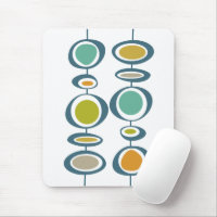 Funky Circles Green Turquoise Orange Mitte Jahrhun