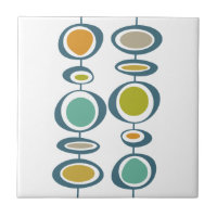 Funky Circles Mid Century Modern Colorful Retro