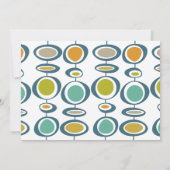 Funky Circles Mid Century Weihnachtsfeiertage Einladung (Rückseite)