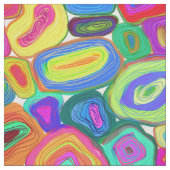 Funky Circles Modernes, Abstrakt gestrichenes Auss Stoff (Muster)