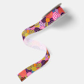 FUNKY CIRCLES PATTERN SATINBAND (Rückseite)