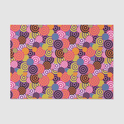 FUNKY CIRCLES PATTERN SEIDENPAPIER (Vorderseite)