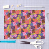 FUNKY CIRCLES PATTERN SEIDENPAPIER (Handwerk)