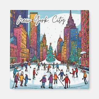 Funky City Magnet - NYC Weihnachtszeit