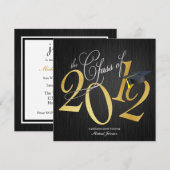 Funky Class of 2012 Invites (silber / gold) Einladung (Vorne/Hinten)