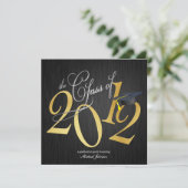 Funky Class of 2012 Invites (silber / gold) Einladung (Stehend Vorderseite)