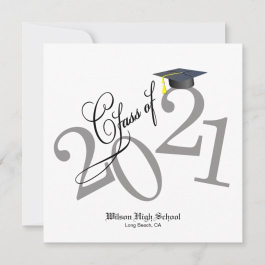 Funky Class of 2021 Abschluss Einladung (Vorderseite)