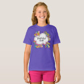 Funky Cloud Birthday Girl Ringer T - Shirt (Vorne ganz)