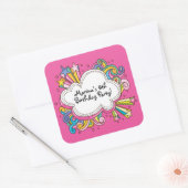 Funky Cloud Birthday Party Sticker (Umschlag)