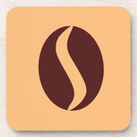 Funky Coffee Bean Getränkeuntersetzer (Vorderseite)