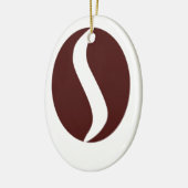 Funky Coffee Bean Keramik Ornament (Links)