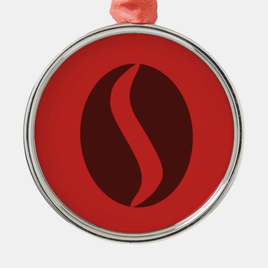 Funky Coffee Bean Ornament Aus Metall (Vorne)
