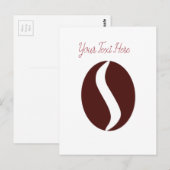 Funky Coffee Bean Postkarte (Vorne/Hinten)