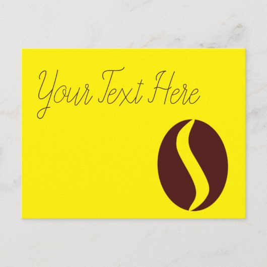 Funky Coffee Bean Postkarte (Vorderseite)